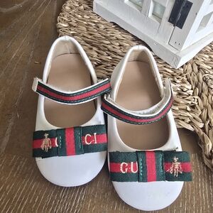 Gucci Kids White Mary Jane Shoes